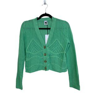 Missoni $310 Green Cropped Lightweight Cardigan Sz 40 US Small